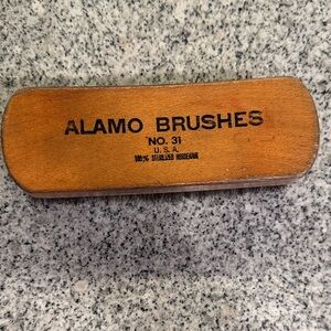 Vintage ALAMO 100% Horsehair Brush #31 MADE IN USA Shoe Shine, 6.5" Long